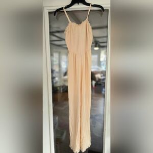 Vintage Vanity Fair Beige Slip Lingerie Sz 32 LL long Small Night Gown